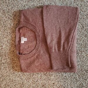 J. Crew Rose Brown Cotton Crew Neck Sweater